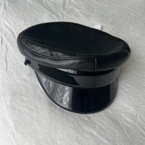 Ruslan Baginskiy Black Leather Women's Cap